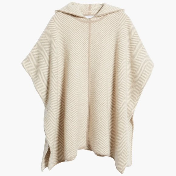 *Soft Luxury * Nordstrom 100% Cashmere Hooded Pattern Poncho BNWT Free Shipping - Picture 9 of 10